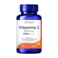 Vitaday Vitamina C 1000 mg + Zinc x 60 C&aacute;psulas