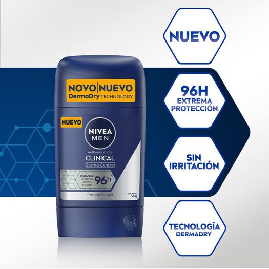 NIVEA  Clinical Antitranspirante en barra masculino 50ml, , large image number 1