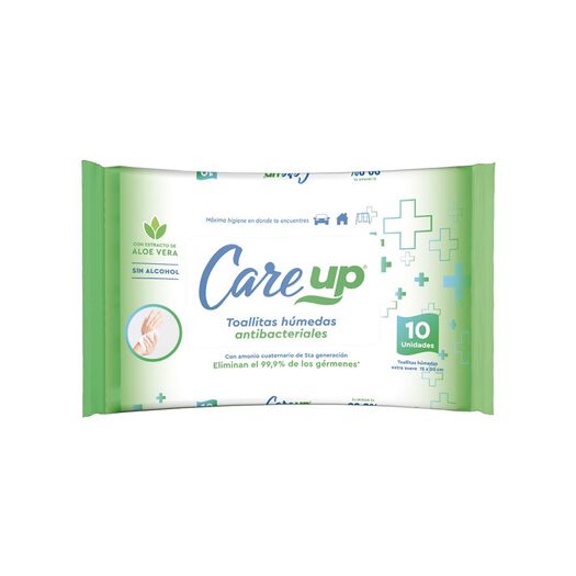 Toalla Húmeda Antibacterial Care Up 10Un, , large image number 0