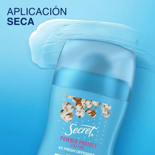 Antitranspirante en barra invisible Secret Powder Protect Cotton 45 g x 2 Un, , large image number 1