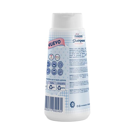 Shampoo Baby Ammens Botella Tapa Flip Top 400Ml, , large image number 1