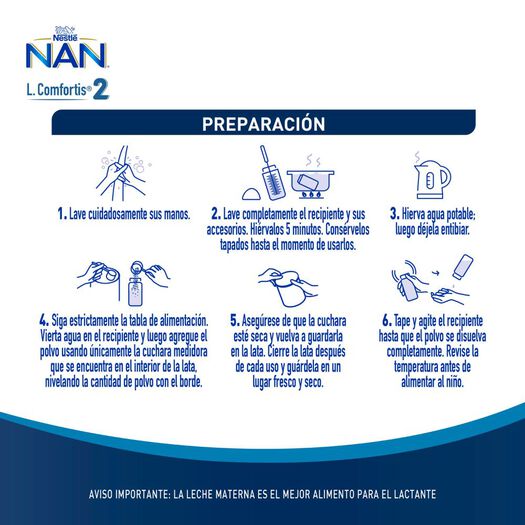 Fórmula Infantil Nan 2 L Comfortis 800 g, , large image number 3