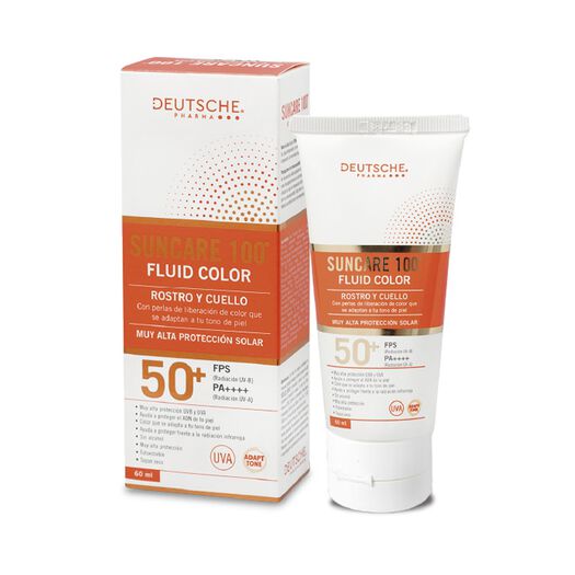 Suncare 100 Fluid Color Fps 50 Pomo 60ml, , large image number 0