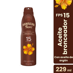 Bronceador Hawaiian Tropic Aceite Seco Argan FPS 15 170 ml