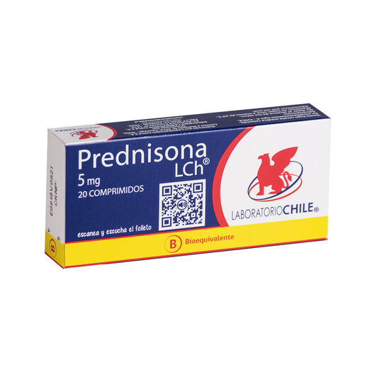 Prednisona 5 mg x 20 Comprimidos CHILE, , large image number 0