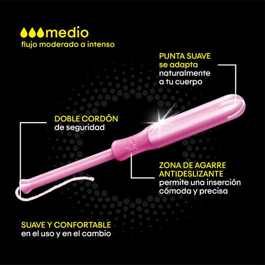 Tampones Kotex Medio con aplicador 16 un, , large image number 2