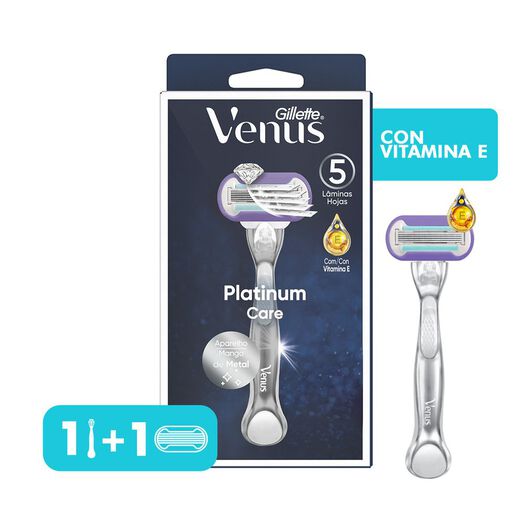 Máquina De Afeitar Recargable Gillette Venus Platinum Care Con Vitamina E, 1 Unidad, , large image number 0