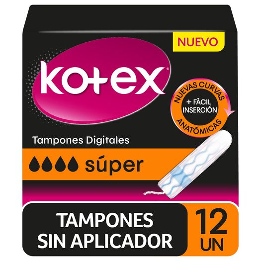 Tampones Kotex Medio sin aplicador 12 un, , large image number 0
