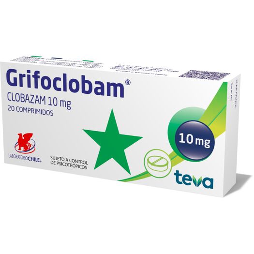 Grifoclobam 10 mg Caja 20 Comp., , large image number 0
