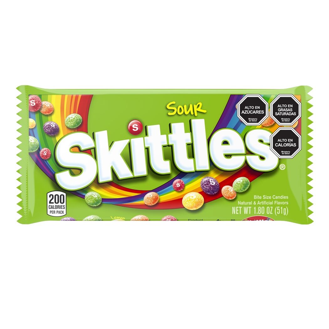 Caramelos Dulces Skittles Sour Pack de 51 g, , large image number 0