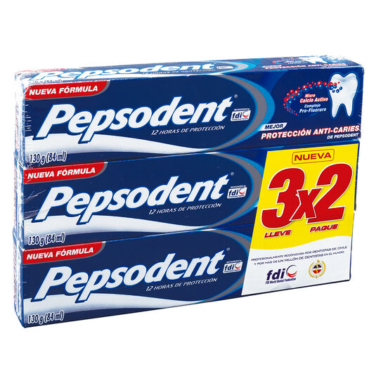 Pepsodent Pasta Dental Proteccion A Caries x 3 Unidades, , large image number 0
