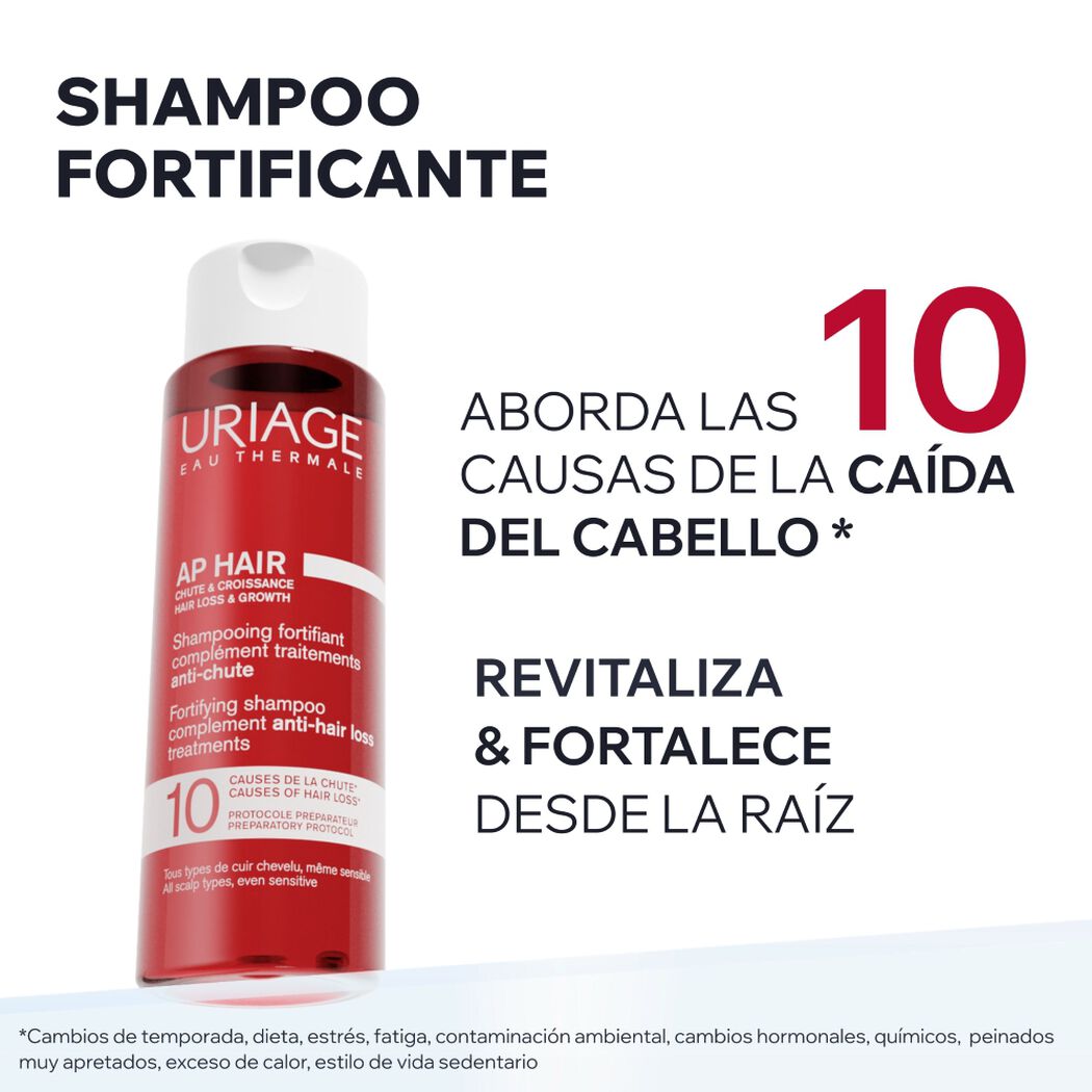 Shampoo Fortificante Antica&iacute;da Uriage AP Hair 200ml, , large image number 1