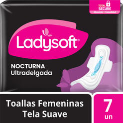 Toalla Higi&eacute;nica Ladysoft Nocturna Ultra Delgada Tela Suave 7 un