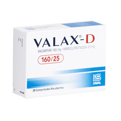 Valax-D 160 mg/25 mg x 30 Comprimidos Recubiertos