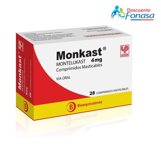 Monkast 4 mg x 28 Comprimidos Masticables, , large image number 0