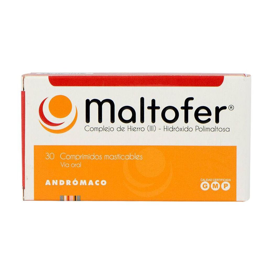 Maltofer 100 mg x 30 Comprimidos Masticables, , large image number 0