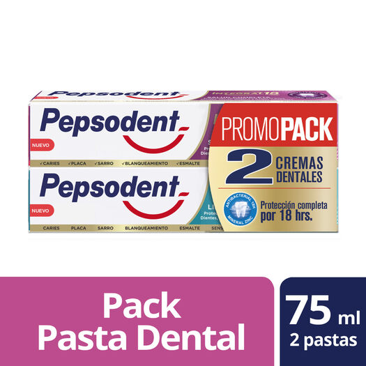 Pepsodent Pasta Dental Integral 18 2x75ml, , large image number 0