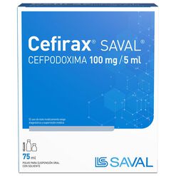 Cefirax 100 mg/5 mL x 75 mL Polvo Para Suspensión Oral Con Solvente