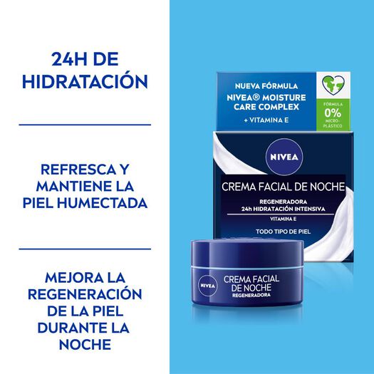 CREMA FACIAL HIDRATANTE REGENERADORA NOCHE NIVEA 50ML, , large image number 1