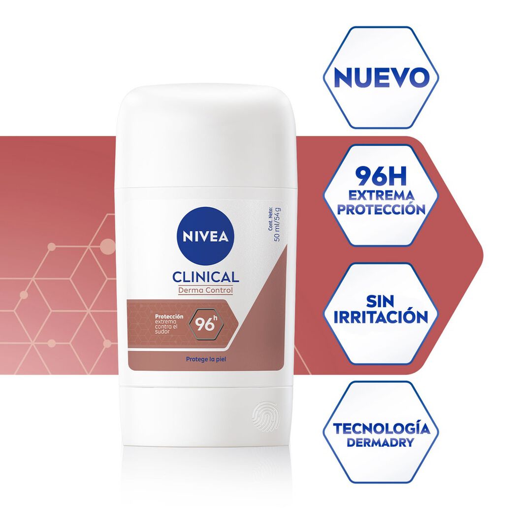 Antitranspirante Nivea Clinical en barra femenino 50mL, , large image number 2