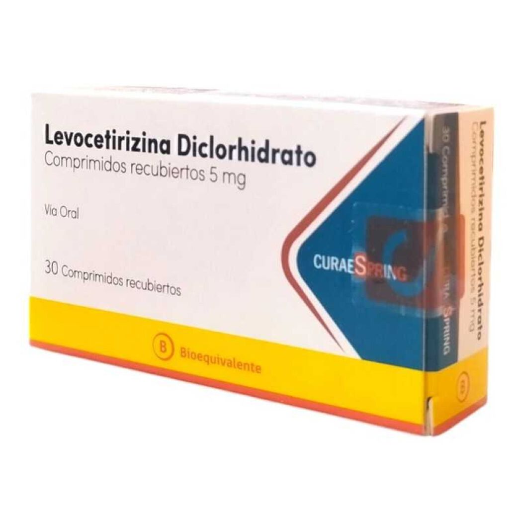 Levocetirizina 5 mg x 30 comprimidos recubiertos, , large image number 0