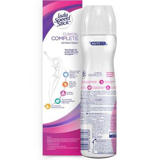 Desodorante en Spray Lady Speed Stick Clinical Complete Antibacterial Powder 93 g, , large image number 4