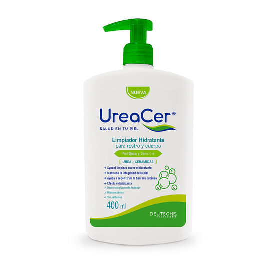 Limpiador Ureacer Hidratante Syndet Piel Sensible 400 mL, , large image number 0