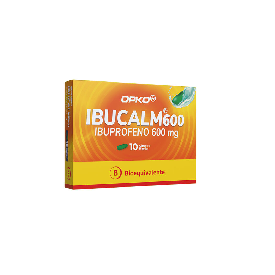 Ibucalm Ibuprofeno 600 Mg 10 Cap Blandas, , large image number 0