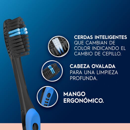 Cepillo de Dientes Suave Oral-B Indicator Black Charcoal 2 Unidades, , large image number 1