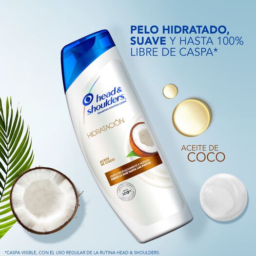 Head & Shoulders Shampoo Hidratación Aceite De Coco x 375 mL, , large image number 1