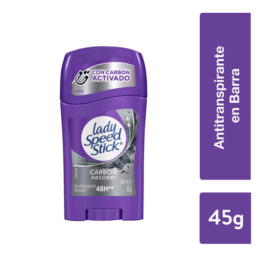 Desodorante en Barra Lady Speed Stick Carbon Absorb 45 g, , large image number 0
