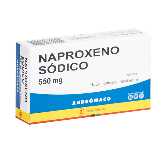 Naproxeno Sodico 550 mg x 10 Comprimidos Recubiertos ANDROMACO S.A., , large image number 0