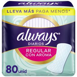 Always Protectores Diarios Femeninos  80 unidades
