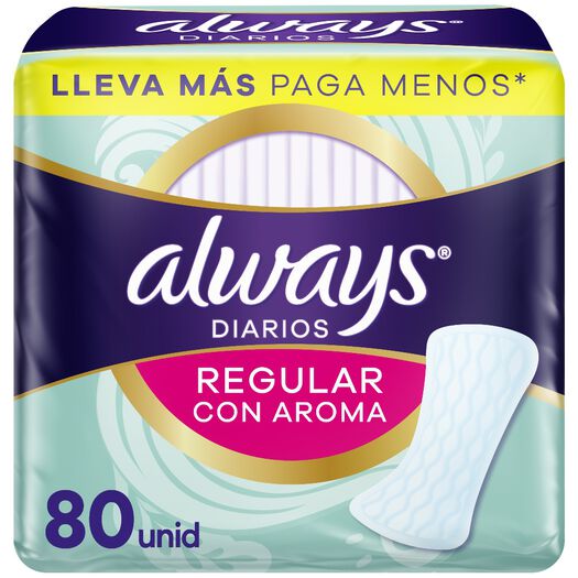 Always Protectores Diarios Femeninos  80 unidades, , large image number 0