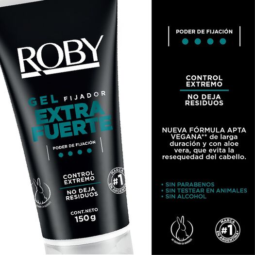 Gel Extra Fuerte Roby Con Aloe 150 Gr, , large image number 1