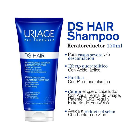 DS Hair Shampoo Keratoreductor 150ml de Uriage, , large image number 2