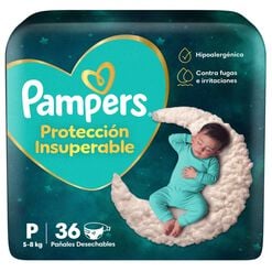 Pa&ntilde;al Pampers Protecci&oacute;n Insuperable Talla P (5-8 kg) 36 Un