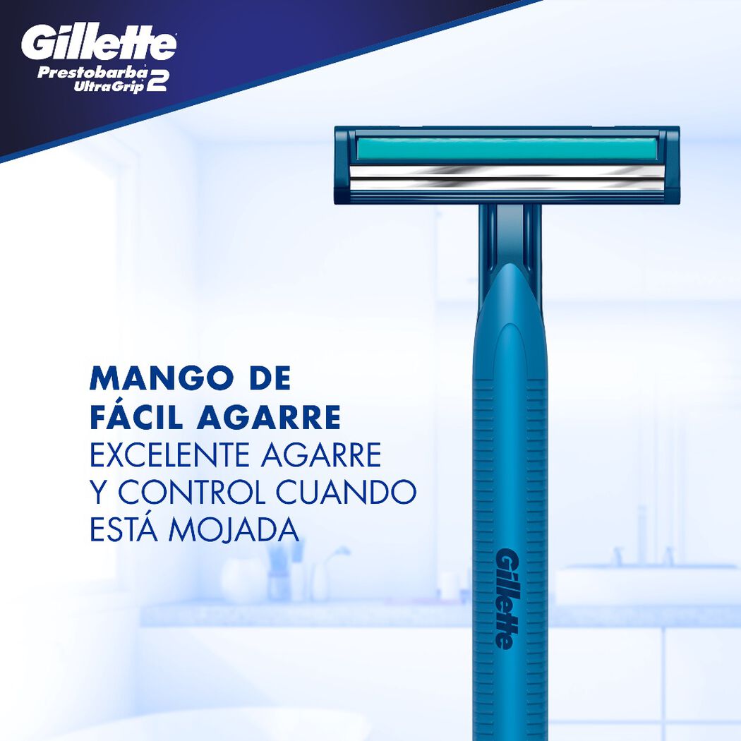 M&aacute;quina de Afeitar Gillette Prestobarba 2 Ultra Grip 10 un, , large image number 3