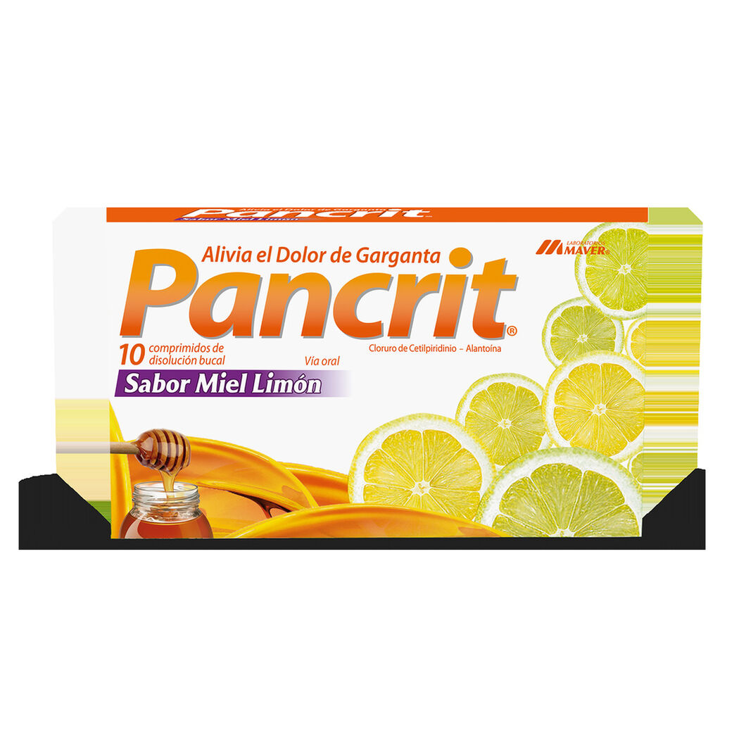 Pancrit Miel Limon 10 Comprimidos, , large image number 1