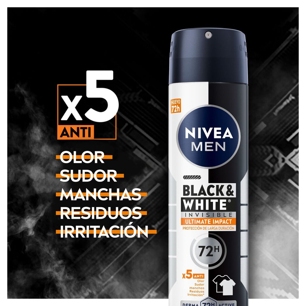 Nivea Spray B&W Ultimate Impact Men 150Ml, , large image number 4