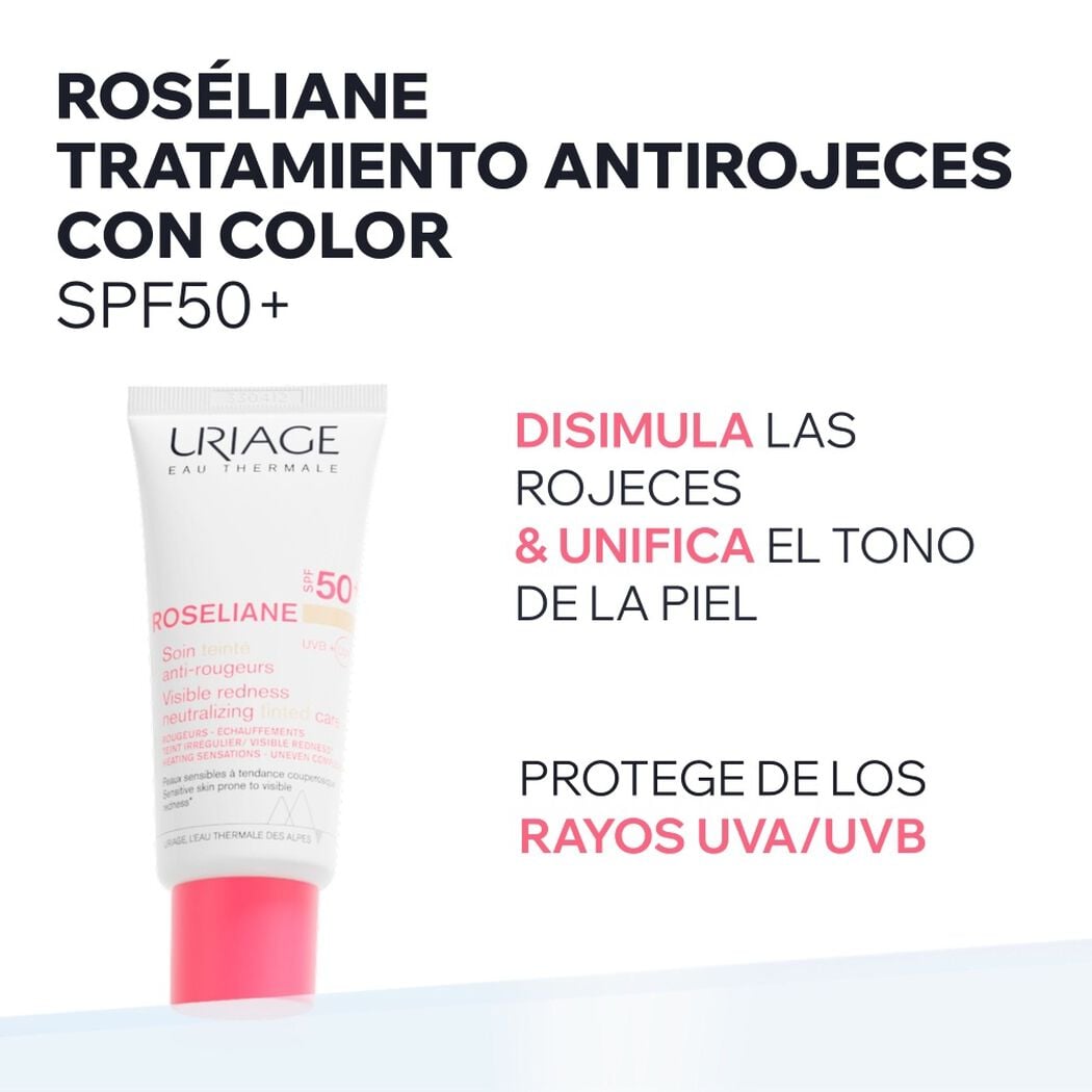 Uriage Roseliane Tratamiento Antirojeces con Color SPF50+ 40ml, , large image number 1