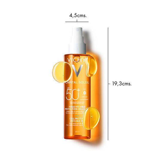 Capital Soleil Aceite invisible Cell Protect FPS 50+ 200ml Textura Aceite, , large image number 1