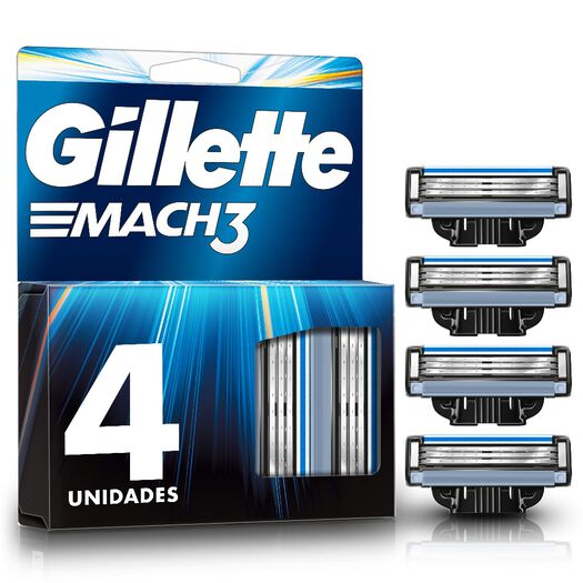Gillette Mach3 Repuestos de Afeitar, 4 Unidades, , large image number 0