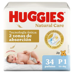 Pa&ntilde;ales Huggies Natural Care Recien Nacido P 34 un