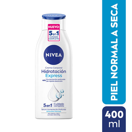 CREMA CORPORAL NIVEA HIDRATACIÓN EXPRESS 400ML, , large image number 0