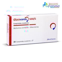 Glucovance 500 mg/5 mg x 30 Comprimidos Recubiertos