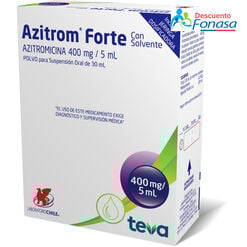 Azitrom Forte 400 mg/5 mL x 30 mL Polvo Para Suspensión Oral Con Solvente