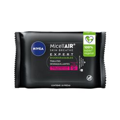 TOALLITAS MICELARES EXPERT NIVEA WATERPROOF MAKE UP REMOVER 20UDS