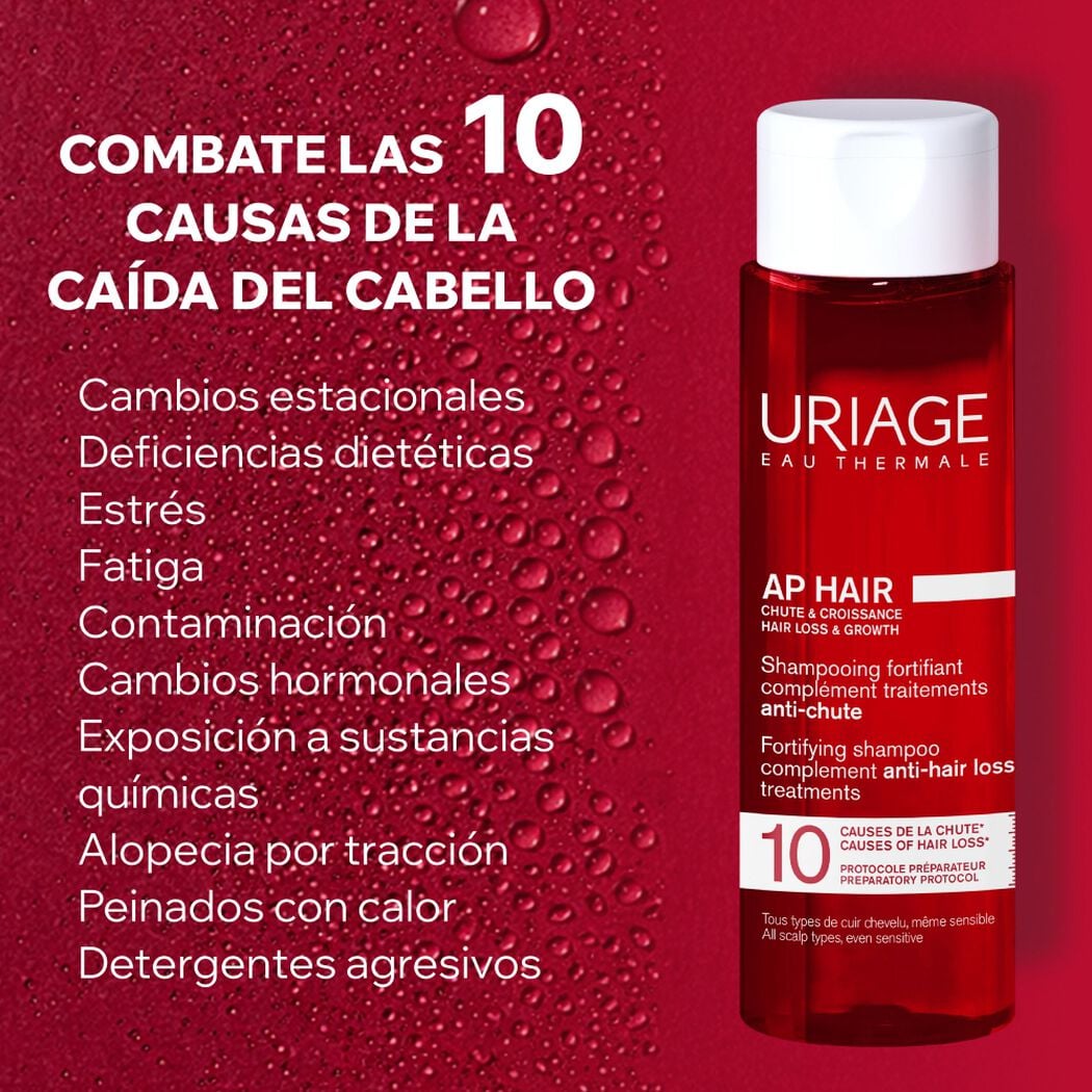 Shampoo Fortificante Antica&iacute;da Uriage AP Hair 200ml, , large image number 4
