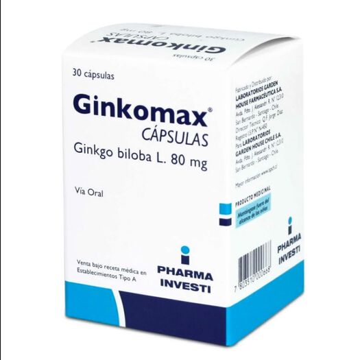 Ginkomax  80 mg x 30 Capsulas, , large image number 0